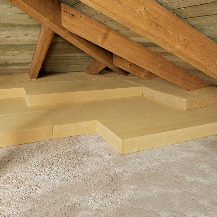 Fibre di legno densità 110 kg/mc per sottotetto
