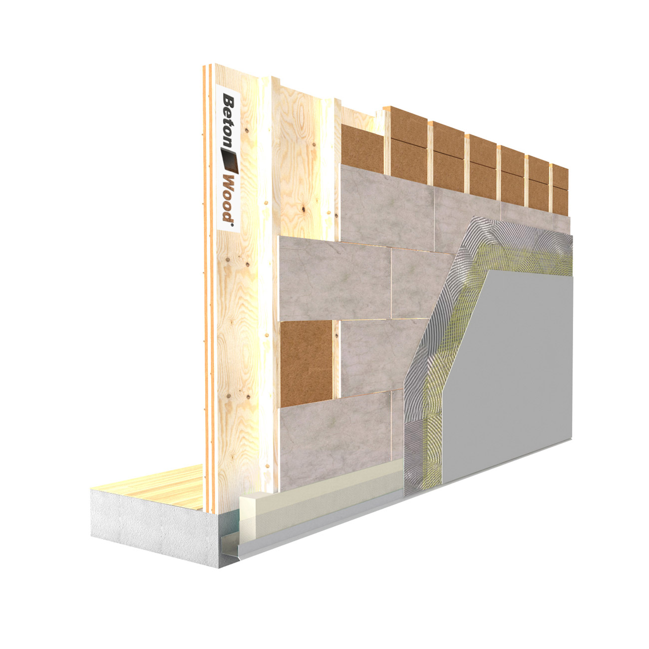 Isolamento a parete esterna in fibre di legno Therm su legno