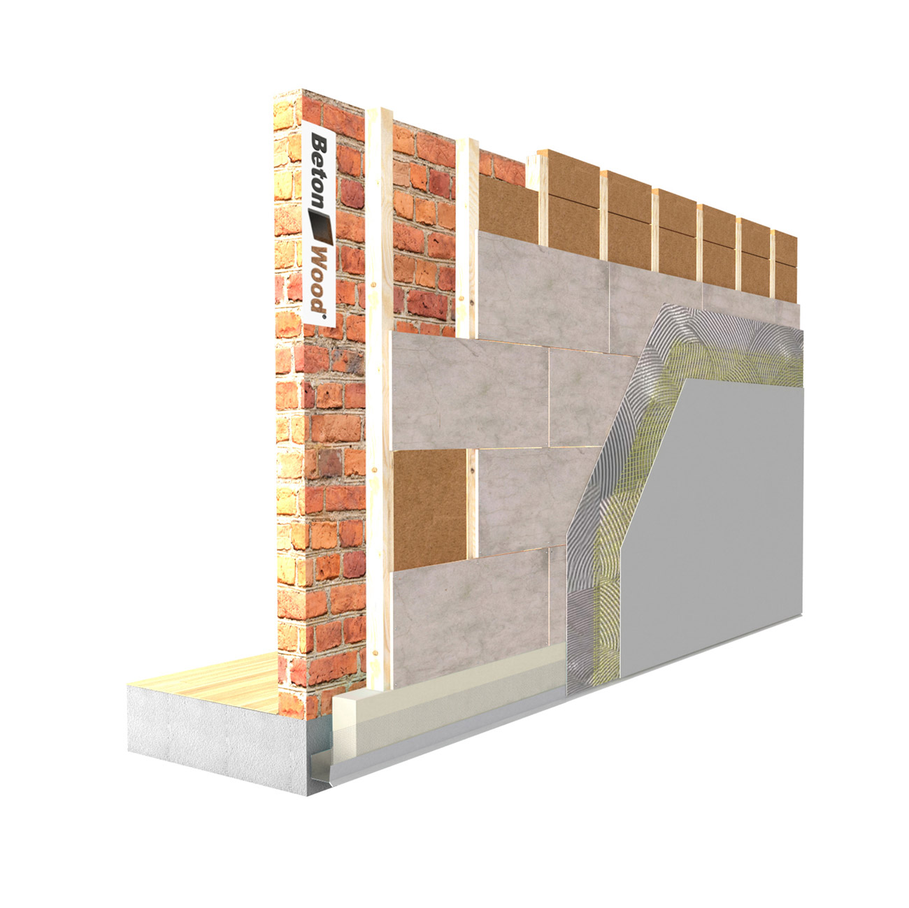 Isolamento a parete esterna in fibre di legno Therm su muratura