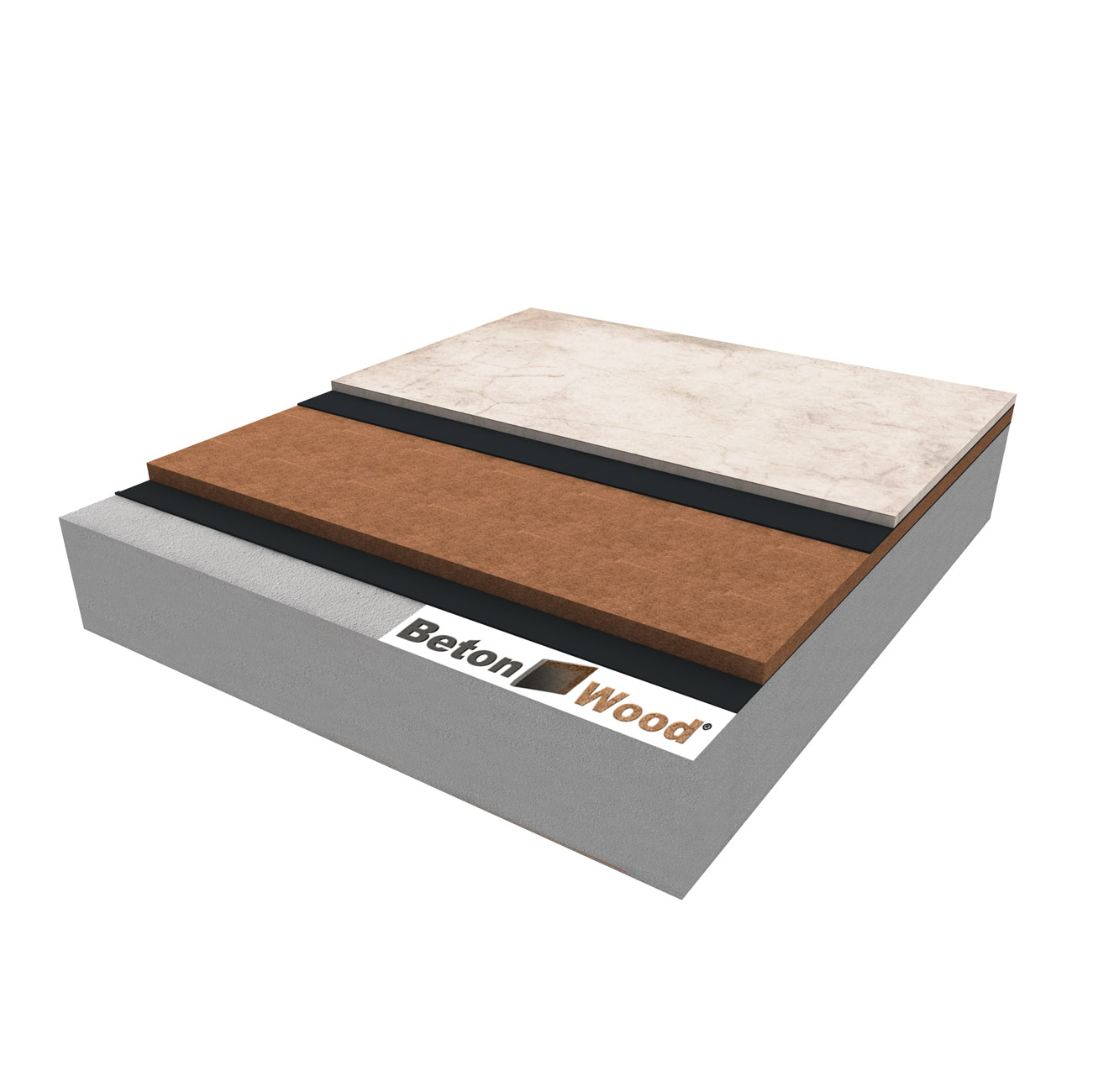 Massetto a secco con isolamento in fibre di legno Universal